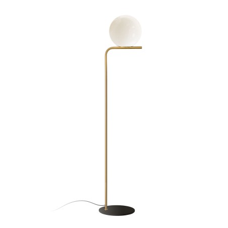 Lámpara de pie YZEURE metal E27 LED color latón cepillado