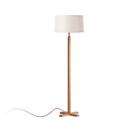 Lámpara de pie YVOIRE madera E27 LED color madera