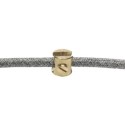 Sujetacables para pared o techo latonado con tornillo