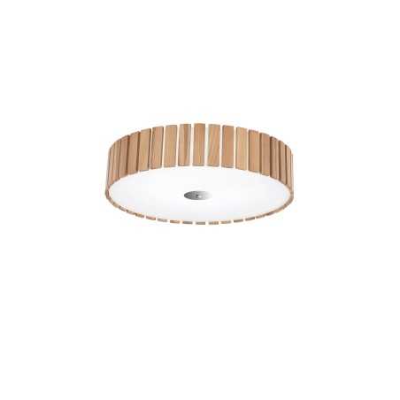 Plafón de techo YVETOT madera E27 LED color madera