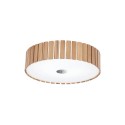 Plafón de techo YVELIN madera E27 LED color madera
