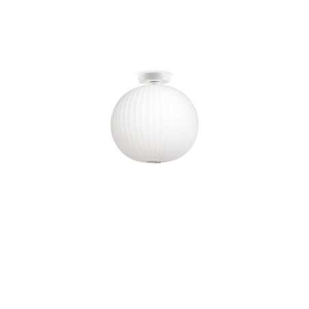 Colgante simple WAVRIN polímero de resina E27 LED color blanco