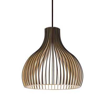 Colgante simple NUITS madera E27 LED