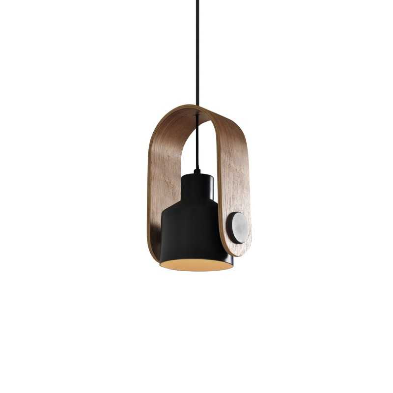 Colgante simple GLAND madera E27 LED colores