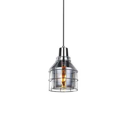 Colgante simple LOIRE cristal E27 LED colores