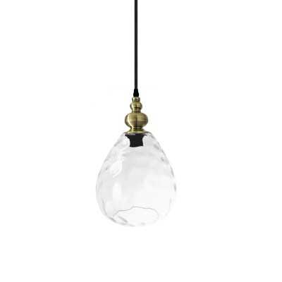 Colgante simple POLIG cristal E27 LED colores