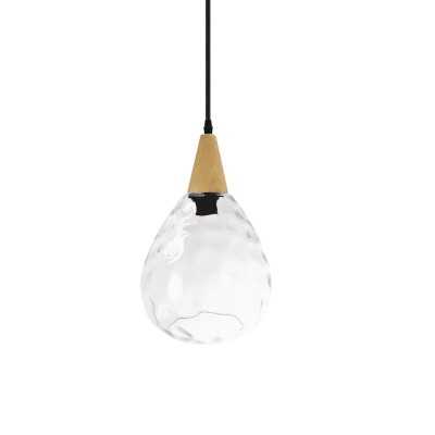 Colgante simple HAYON cristal E27 LED colores
