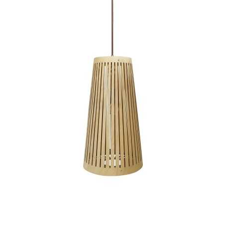Colgante simple BROIS madera E27 LED
