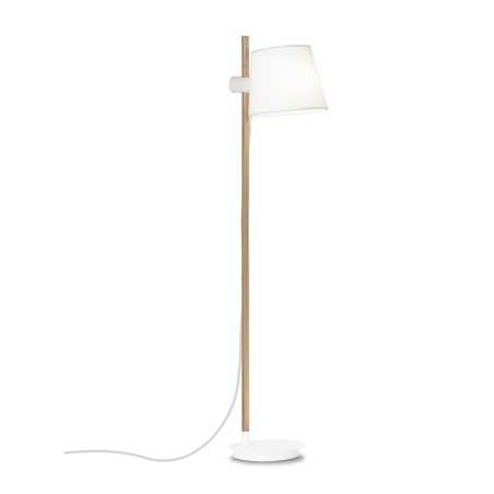 Lámpara de pie LANNIC madera E27 LED