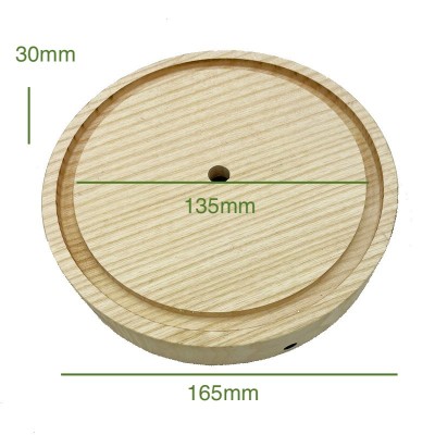 Base de madera redonda 160mm diámetro para lámparas