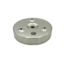 Tapa acero cepillado para fijación techo ø100mm x 17mm