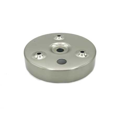 Tapa acero cepillado para fijación techo ø100mm x 17mm