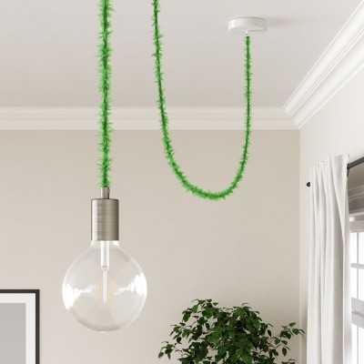 Cable decorativo textil trenzado a metros homologado pluma verde