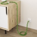 Cable decorativo textil trenzado a metros homologado pluma verde