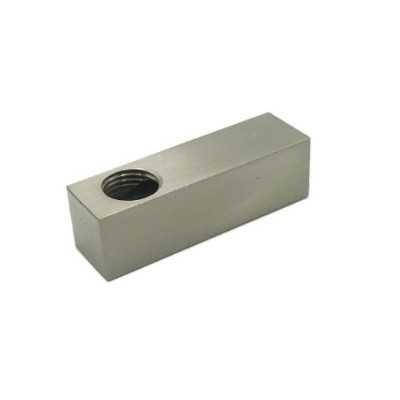 Prisma rectangular acero mate con dos salidas 40mm