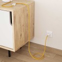 Cable decorativo textil trenzado acabado color amarillo