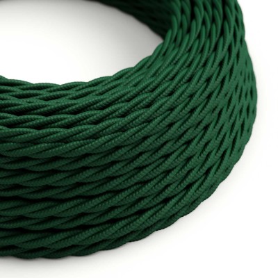 Cable decorativo textil trenzado acabado color verde