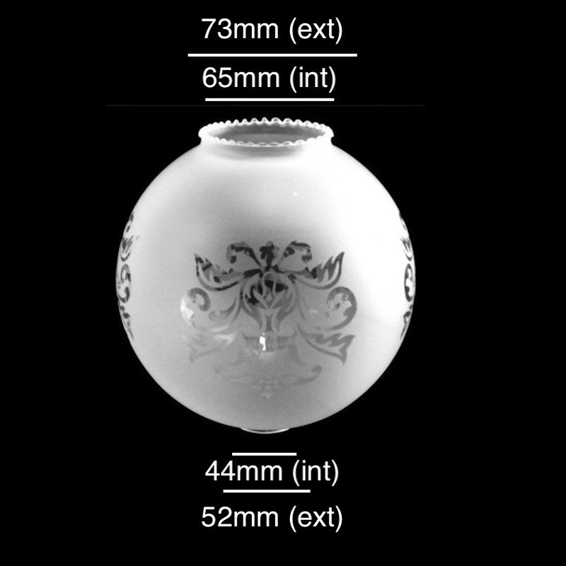 Bola cristal sin cuello con doble abertura - Bolas y globos de cristal -  Fabricatulampara