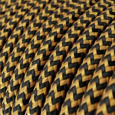 Cable decorativo textil a metros homologado bicolor oro