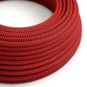 Cable decorativo textil a metros homologado rojo jasper