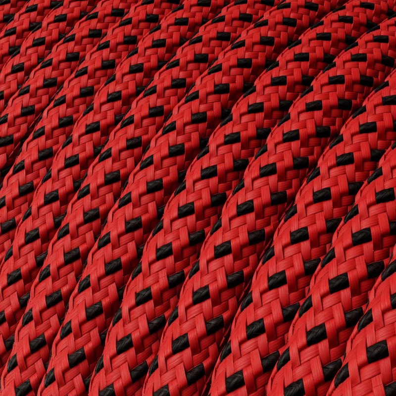 Cable decorativo textil a metros homologado rojo jasper