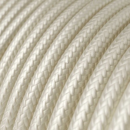 Cable decorativo textil a metros homologado color marfil