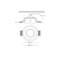Foco escayola 160mm diámetro x 126mm alto para AR111