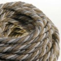 Cable trenzado decorativo yute tipo saco 16mm grosor