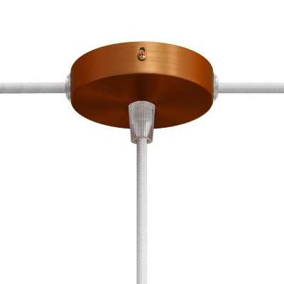 Mini base metálica cilíndrica para lámparas con orificios | FABRICA TU LÁMPARA