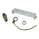 Soporte de latón de 120mm diámetro x 25mm y una salida