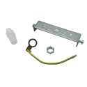 Kit soporte de metal acero mate 90mm x 90mm y una salida