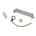 Soporte metal acero mate de 80mm diámetro alto una salida