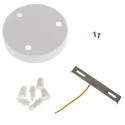 Soporte metal blanco 120mm diámetro y tres salidas