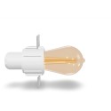Lámpara techo aluminio E27 blanco MEUCON