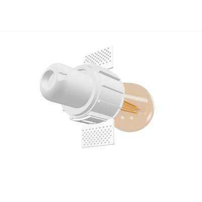 Lámpara techo aluminio E27 blanco MEUCON