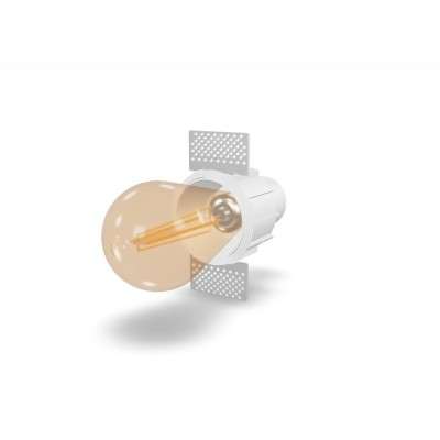 Lámpara techo aluminio E27 blanco MEUCON