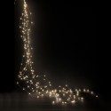 Cascada de 1000 LEDs fijos luz cálida y 200cm de largo