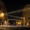 Cortina de 576 LEDs luz cálida exterior y efecto lluvia 400 x 70