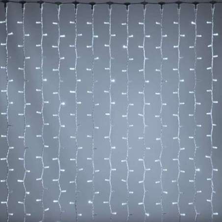 Cortina 500 LED blanco frio IP44 programable c/blanco 200x200