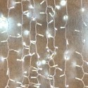 Cortina 600 LEDs luz fría IP65 enlazable cable blanco 200x300