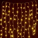 Cortina 100 LEDs dorados enlazable cable dorado 200x100