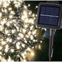 Guirnalda solar 560 LED fríos 10 mts programable exterior