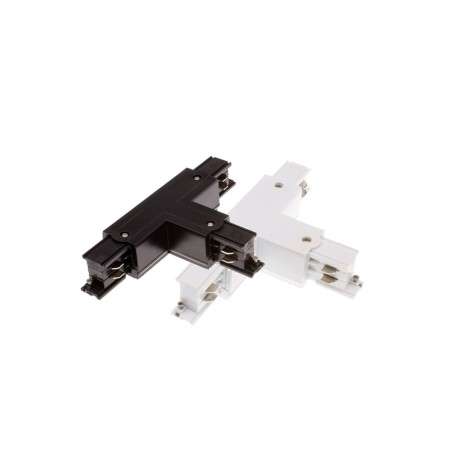 Conector en forma de T para unir rieles trifásicos