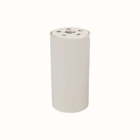 Tubo de latón color blanco 80mm alto x 40mm diámetro con tapa