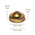 Portaglobos de latón 59mm x 12mm con tornillos