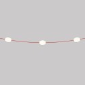 Guirnalda lineal de exterior con tres luces longitud total 6,5 metros