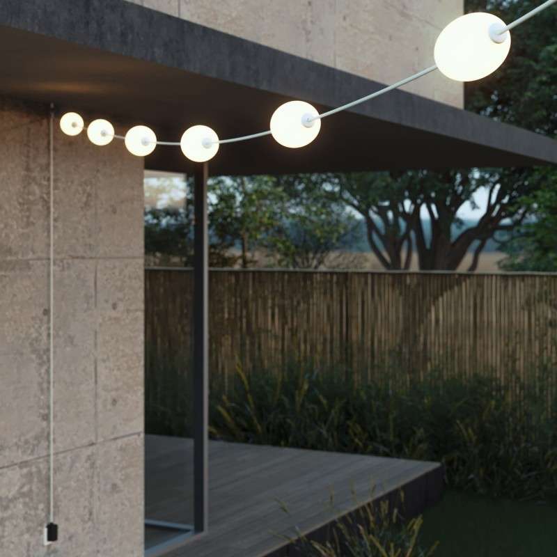 Guirnalda exterior IP67 6 luces 9 m | FABRICA TU LÁMPARA