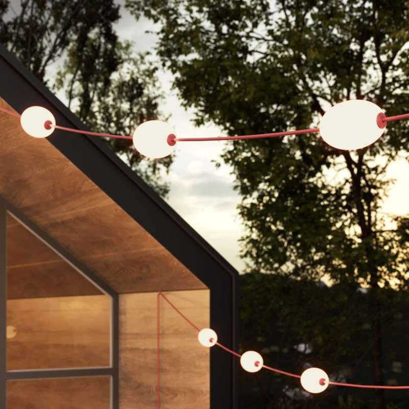 Guirnalda exterior IP67 12 luces 14 m | FABRICA TU LÁMPARA