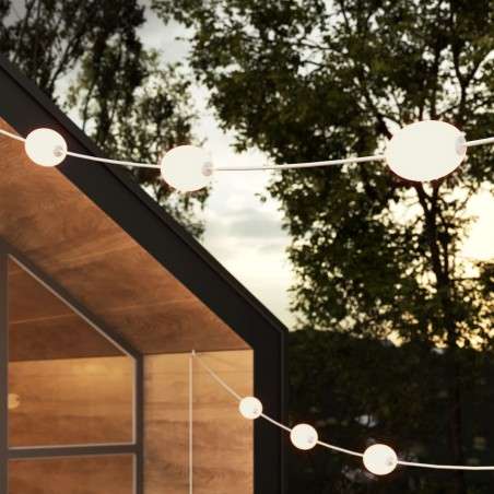 Guirnalda exterior IP67 12 luces 14 m | FABRICA TU LÁMPARA
