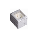 Base de enchufe estanca tipo schuko para superficie IP55